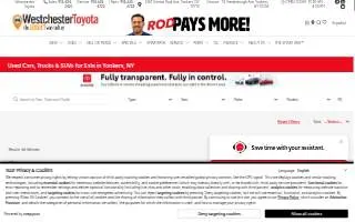 Westchester Used Vehicles of Yonkers website