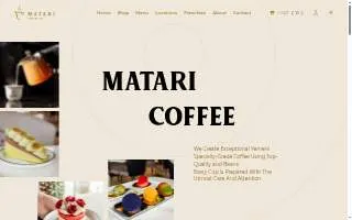 Matari Coffee website