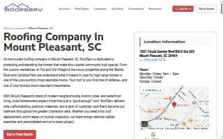 RoofServ of Mt Pleasant website