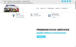 Action Heating, Air Conditioning & Electrical website