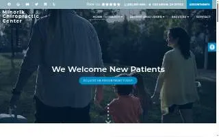 Minorik Chiropractic Center website