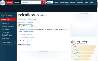 Relentless Landscapes