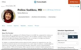 Polina Sadikov, MD website