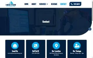Heeter Plumbing, LLC website