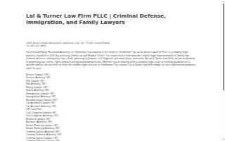 Lai & Turner Law Firm PLLC | Criminal Defense, Immigration, and Family Lawyers website