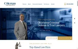 The Coleman Law Firm, PLLC of Oklahoma City website