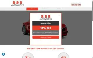 R & R Automotive website