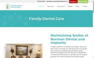 Norman Dental and Implants website
