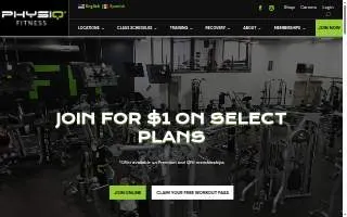 Physiq Fitness of Salem website