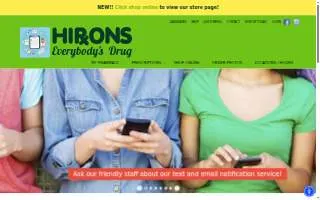 Hirons Drug website
