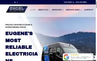 Excel Electric of Eugene website