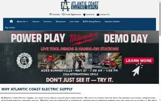 Atlantic Coast Electric Supply of Charleston website