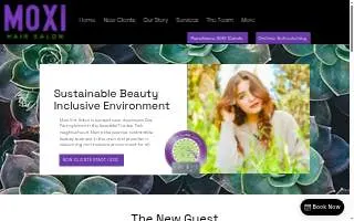 Moxi Hair Salon website