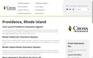 Cross Insurance of Providence website