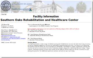Southern Oaks Rehabilitation and Healthcare Center
