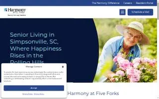 Harmony at Five Forks website