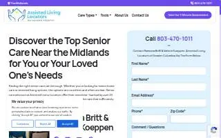 Assisted Living Locators of Columbia website