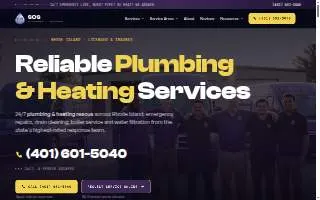 SOS Plumbing & Heating of Warwick website