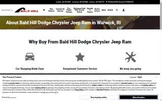 Bald Hill Dodge Chrysler Jeep RAM website