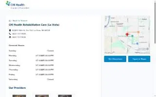 CHI Health Rehabilitation Care (La Vista) website