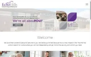 Echo Hills Assisted Living and Memory Care website