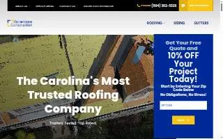 Cornerstone Construction of Greenville website