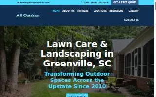 ALL Outdoors of Greenville website