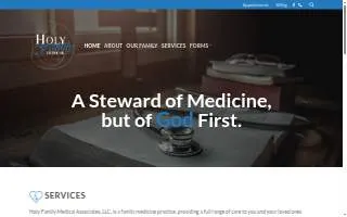 Holy Family Medical Associates website