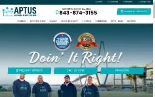 Aptus Home Services, HVAC, Plumbing & Electric of Mt Pleasant website