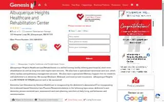 Albuquerque Heights Healthcare and Rehabilitation Center website