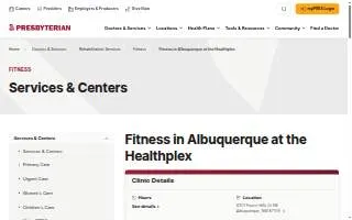 Presbyterian Healthplex in Albuquerque on Forest Hills Dr website