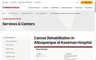 Presbyterian Cancer Rehabilitation Services in Albuquerque at Kaseman Hospital