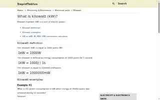 Kilowatt Electric of Rapid City website