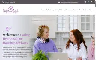 Caring Hearts Senior Housing Advisors website