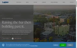 Layton Construction of Phoenix website