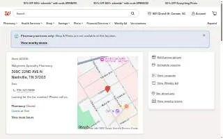 Walgreens Specialty Pharmacy of Nashville website