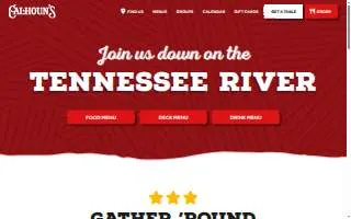 Calhoun's On The River website