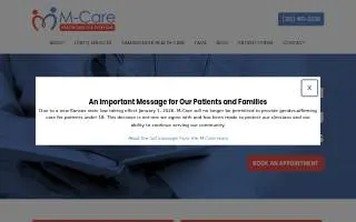 M-Care Healthcare website