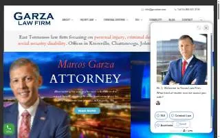 Garza Law Firm website
