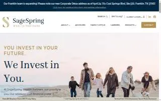 SageSpring Wealth Partners - Financial Advisors website
