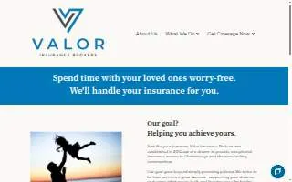 Valor Insurance Brokers website