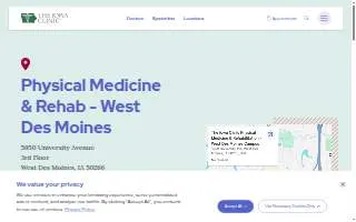 The Iowa Clinic Physical Medicine & Rehabilitation - West Des Moines Campus website