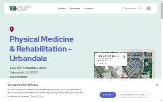 The Iowa Clinic Physical Medicine & Rehabilitation - Methodist Medical Center Plaza II website
