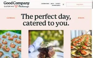 Good Company Catering website