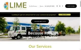 LIME Commercial Landscapes website