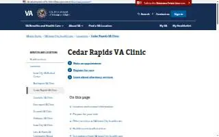 Cedar Rapids VA Clinic website
