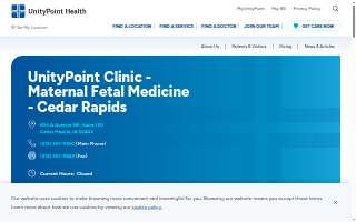 UnityPoint Clinic - Maternal Fetal Medicine - Cedar Rapids
