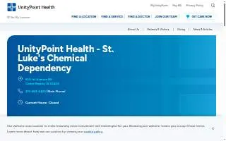 UnityPoint Health - St. Luke's Chemical Dependency website