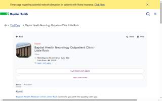 Baptist Health Neurology Outpatient Clinic-Little Rock
