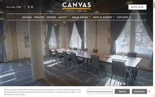 CANVAS Hotel website